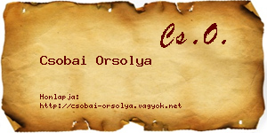 Csobai Orsolya névjegykártya